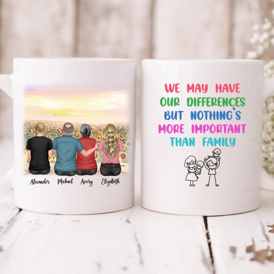 The Sunflower Family - " We May Have Our Differences But Nothing’s More Important Than Family " Personalized Mug - PHUOC-CML-20220218-02