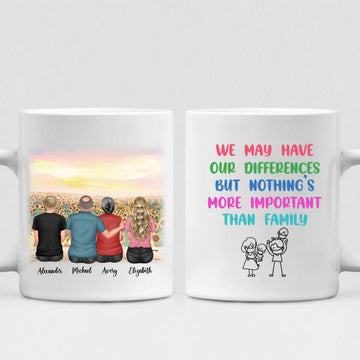 The Sunflower Family - " We May Have Our Differences But Nothing’s More Important Than Family " Personalized Mug - PHUOC-CML-20220218-02