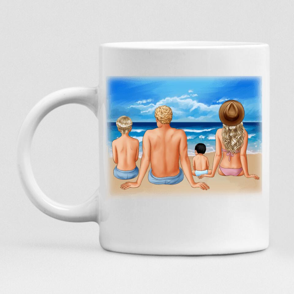 Family On The Beach - " I Love You To The Beach & Back " Personalized Mug - CUONG-CML-20220114-02