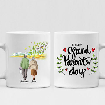 Grandpa and Grandma - " Happy Grandparents Day " Personalized Mug - VIEN-CML-20220104-01