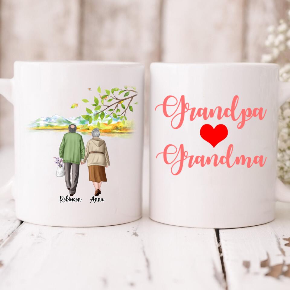 Grandpa and Grandma - " Grandpa Love Grandma " Personalized Mug - VIEN-CML-20220104-01