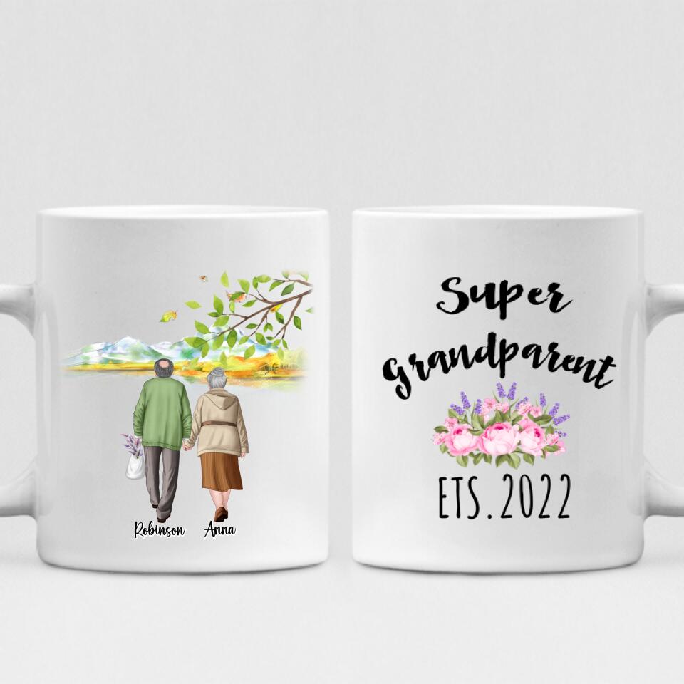 Grandpa and Grandma - " Super Grandparents " Personalized Mug - VIEN-CML-20220104-01