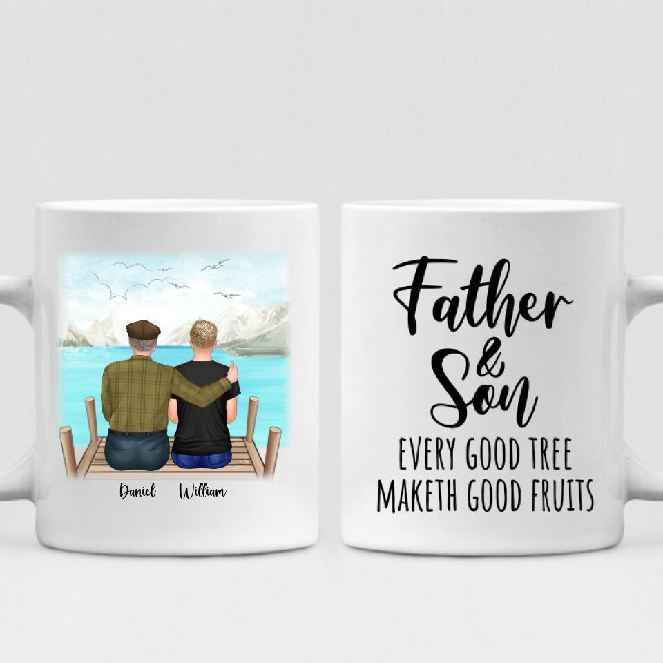 Father And Son - " Father and Son Every Good Tree Maketh Good Fruits " Personalized Mug - PHUOC-CML-20220221-04