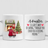 Christmas Mother And Daughter - " A Daughter Is God’s Way Of Saying Thought You Could Use A Lifelong Friend " Personalized Mug - PHUOC-CML-20220221-03