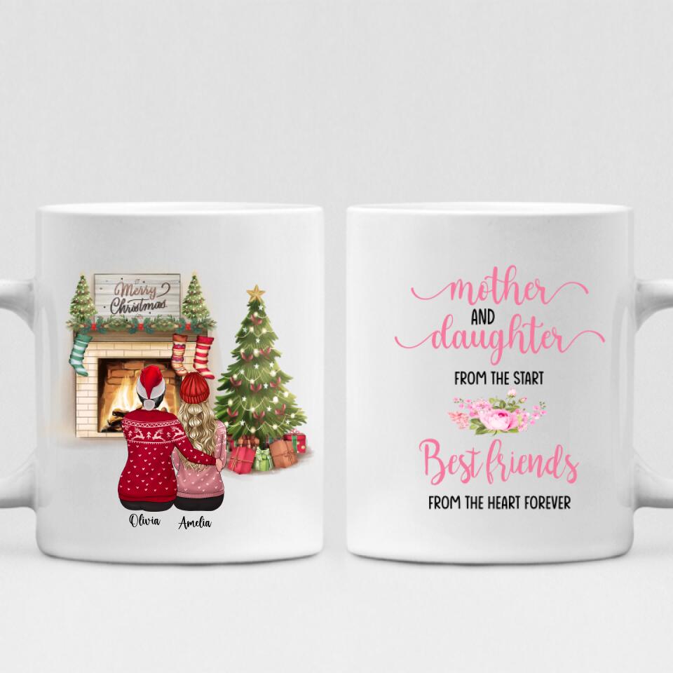 Christmas Mother And Daughter - " Mother And Daughter From The Start. Best Friends Forever From The Heart " Personalized Mug - PHUOC-CML-20220221-03