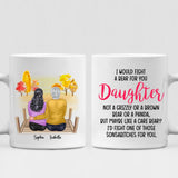 Autumn Mom And Daughter - " I Would Fight A Bear For You Daughter " Personalized Mug - PHUOC-CML-20220221-02