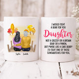 Autumn Mom And Daughter - " I Would Fight A Bear For You Daughter " Personalized Mug - PHUOC-CML-20220221-02