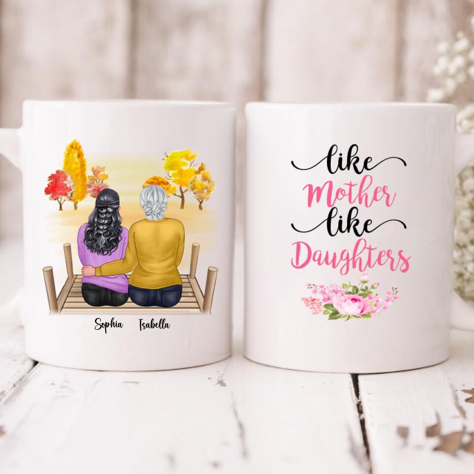 Autumn Mom And Daughter - " Like Mother Like Daughters " Personalized Mug - PHUOC-CML-20220221-02