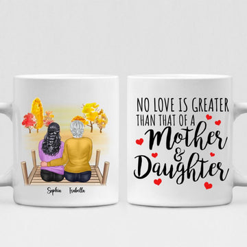 Autumn Mom And Daughter - " No Love Is Greater Than That Of A Mother And Daughter " Personalized Mug - PHUOC-CML-20220221-02