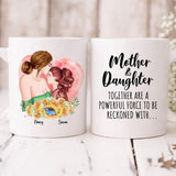 Mother And Daughter - " Mothers And Daughter Together Are A Powerful Force To Be Reckoned With " Personalized Mug - CUONG-CML-20220106-04