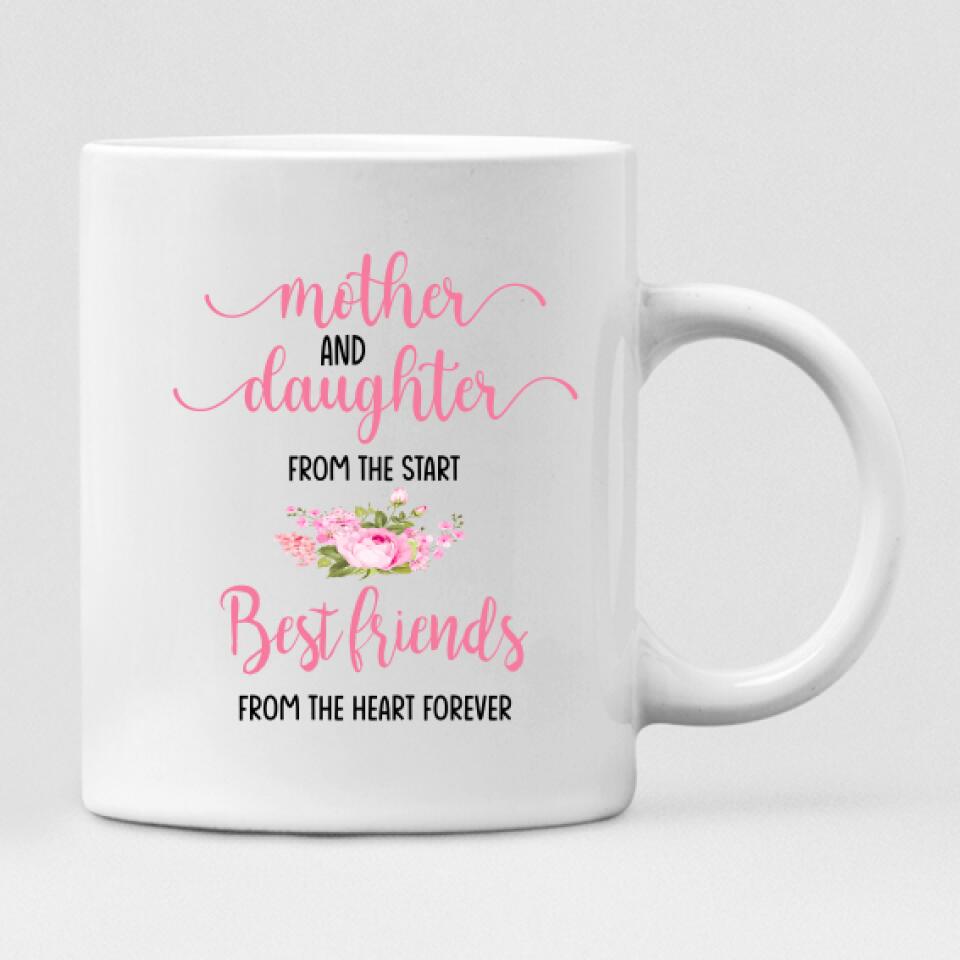 Mom And Daughter Christmas - " Mother And Daughter From The Start. Best Friends Forever From The Heart " Personalized Mug - NGUYEN-CML-20220115-02