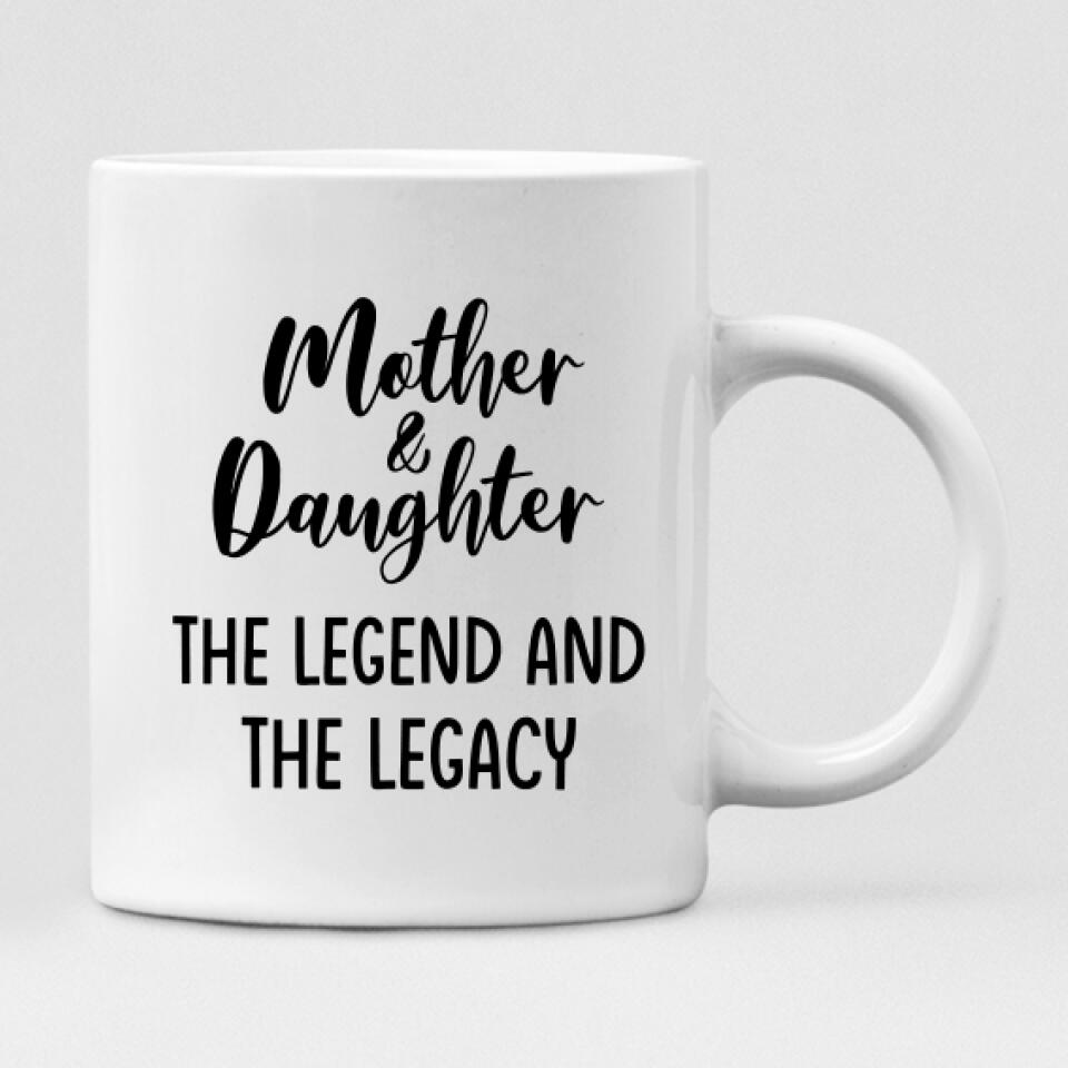 Mom And Daughter Christmas - " Mother And Daughter The Legend & The Legacy " Personalized Mug - NGUYEN-CML-20220115-02