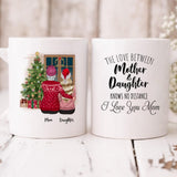 Mom And Daughter Christmas - " The Love Between Mother & Daughter Knows No Distance I Love You Mom " Personalized Mug - NGUYEN-CML-20220115-02