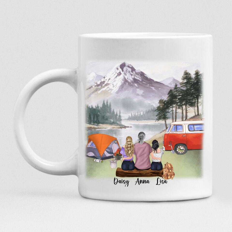 Mother And Daughter Camping - " No Love Is Greater Than That Of A Mother And Daughter " Personalized Mug - VIEN-CML-20220107-03