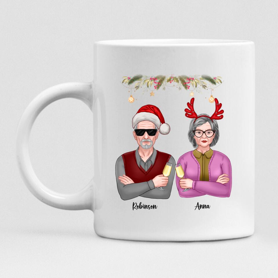 Merry Christmas Grandpa & Grandma - " All Hearts Come Home For Christmas " Personalized Mug - VIEN-CML-20220223-03