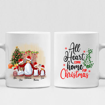 Christmas Family - " All Hearts Come Home For Christmas " Personalized Mug - VIEN-CML-20220112-02