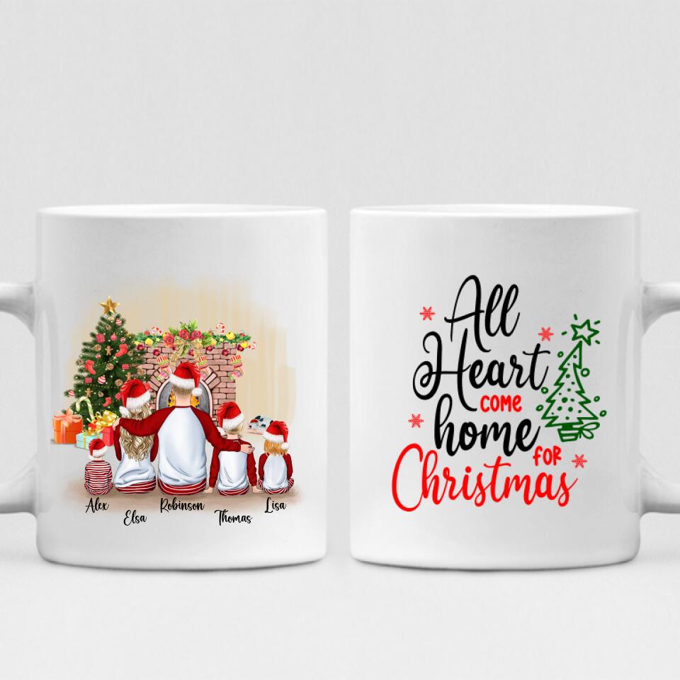 Christmas Family - " All Hearts Come Home For Christmas " Personalized Mug - VIEN-CML-20220112-02