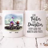 Father and Daughter Motorcycling - " Like Father Like Daughter Every Good Tree Maketh Good Fruits " Personalized Mug - CUONG-CML-20220105-03