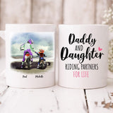 Father and Daughter Motorcycling - " Daddy And Daughter Riding Partners For Life " Personalized Mug - CUONG-CML-20220105-03