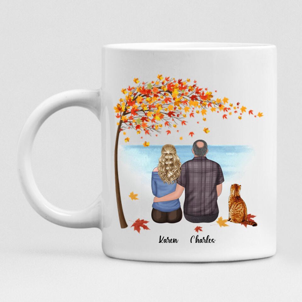 Father and Daughter With Cat - " Daddy And Daughter The Legend & The Legacy " Personalized Mug - CUONG-CML-20220106-02