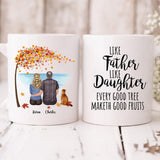 Father and Daughter With Cat - " Like Father Like Daughter Every Good Tree Maketh Good Fruits " Personalized Mug - CUONG-CML-20220106-02