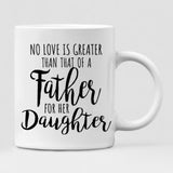 Father and Daughter With Cat - " No Love Is Greater Than That Of A Father For Her Daughter " Personalized Mug - CUONG-CML-20220106-02