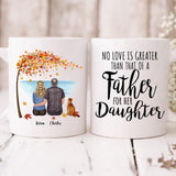 Father and Daughter With Cat - " No Love Is Greater Than That Of A Father For Her Daughter " Personalized Mug - CUONG-CML-20220106-02