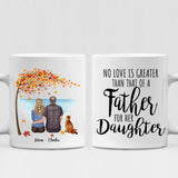 Father and Daughter With Cat - " No Love Is Greater Than That Of A Father For Her Daughter " Personalized Mug - CUONG-CML-20220106-02