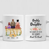 Father With Two Daughters - " Daddy And Daughter Not Always Eye To Eye But Always Heart To Heart " Personalized Mug - CUONG-CML-20220114-01