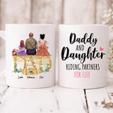 Father With Two Daughters - " Daddy And Daughter Riding Partners For Life " Personalized Mug - CUONG-CML-20220114-01