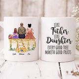 Father With Two Daughters - " Like Father Like Daughter Every Good Tree Maketh Good Fruits " Personalized Mug - CUONG-CML-20220114-01