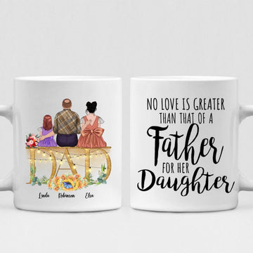 Father With Two Daughters - " No Love Is Greater Than That Of A Father For Her Daughter " Personalized Mug - CUONG-CML-20220114-01