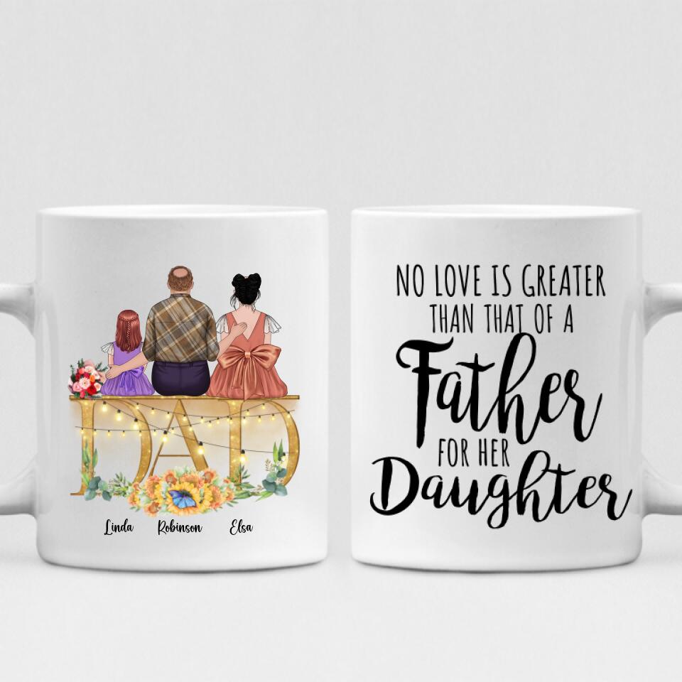 Father With Two Daughters - " No Love Is Greater Than That Of A Father For Her Daughter " Personalized Mug - CUONG-CML-20220114-01