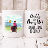 Dad And Daughter Park - " Daddy And Daughter Forever Linked Together " Personalized Mug - VIEN-CML-20220106-02