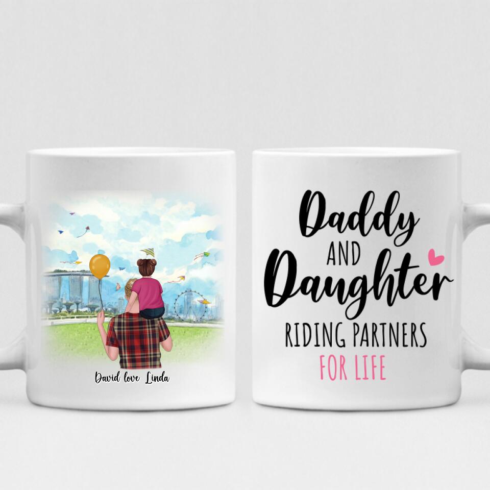 Dad And Daughter Park - " Daddy And Daughter Riding Partners For Life " Personalized Mug - VIEN-CML-20220106-02