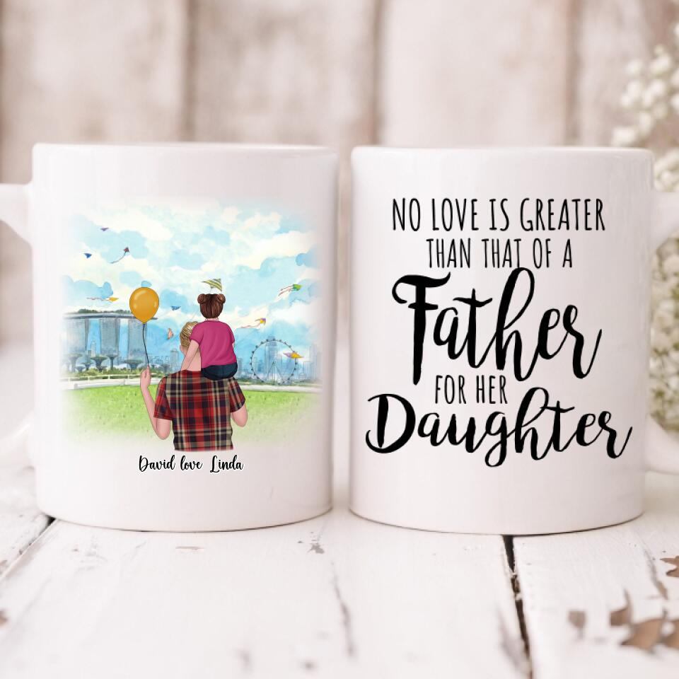 Dad And Daughter Park - " No Love Is Greater Than That Of A Father For Her Daughter " Personalized Mug - VIEN-CML-20220106-02