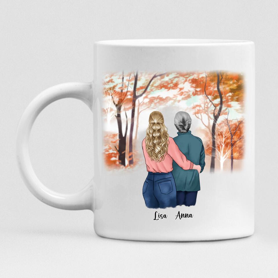 Grandmother And Daughter - " Grandmas Hold Our Tiny Hands For Just A Little While But Our Hearts Forever " Personalized Mug - VIEN-CML-20220105-03