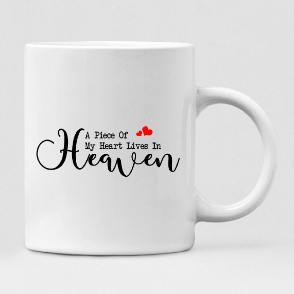 Grandma and Grandpa - " A Piece Of My Heart Lives In Heaven " Personalized Mug - CUONG-CML-20220105-02