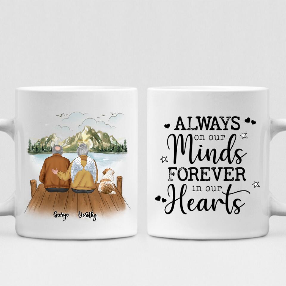 Grandma and Grandpa - " Always On Our Minds, Forever In Our Hearts " Personalized Mug - CUONG-CML-20220105-02