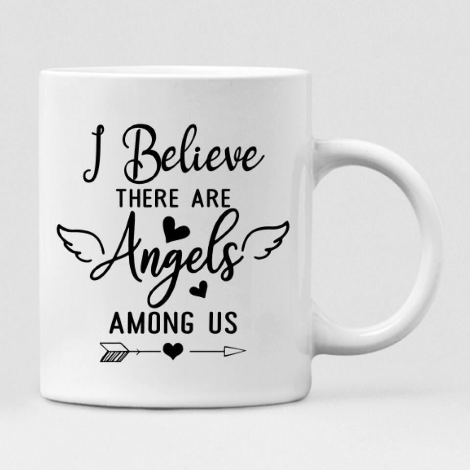 Grandma and Grandpa - " I Believe There Are Angels Among Us " Personalized Mug - CUONG-CML-20220105-02
