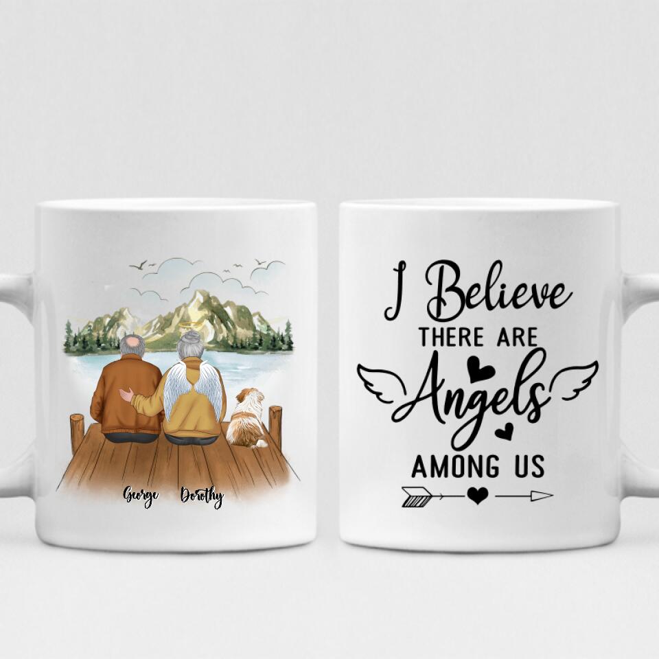 Grandma and Grandpa - " I Believe There Are Angels Among Us " Personalized Mug - CUONG-CML-20220105-02