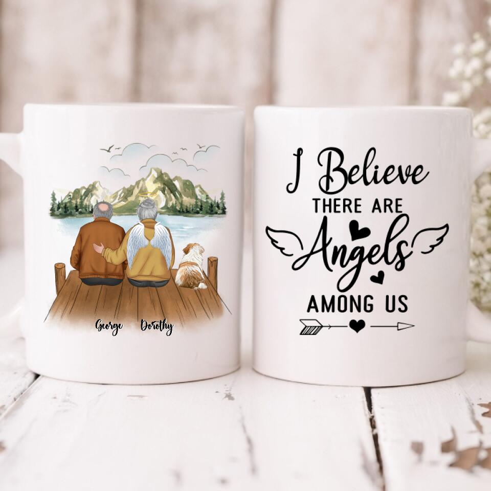 Grandma and Grandpa - " I Believe There Are Angels Among Us " Personalized Mug - CUONG-CML-20220105-02