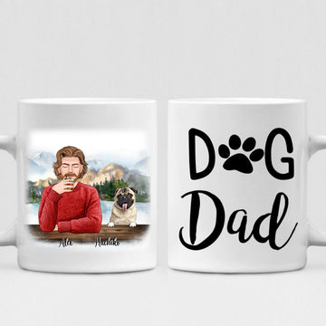Vacation With Pets Friends - " Dog Dad " Personlized Mug - VIEN-CML-20220107-05