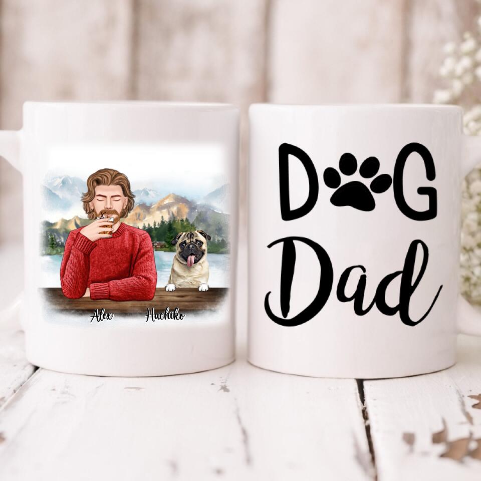 Vacation With Pets Friends - " Dog Dad " Personlized Mug - VIEN-CML-20220107-05