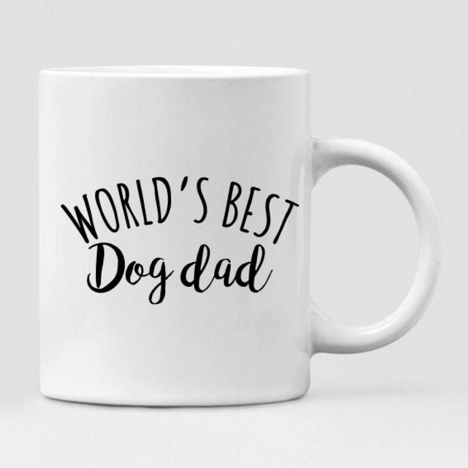 Vacation With Pets Friends - " World's Best Dog Dad " Personlized Mug - VIEN-CML-20220107-05
