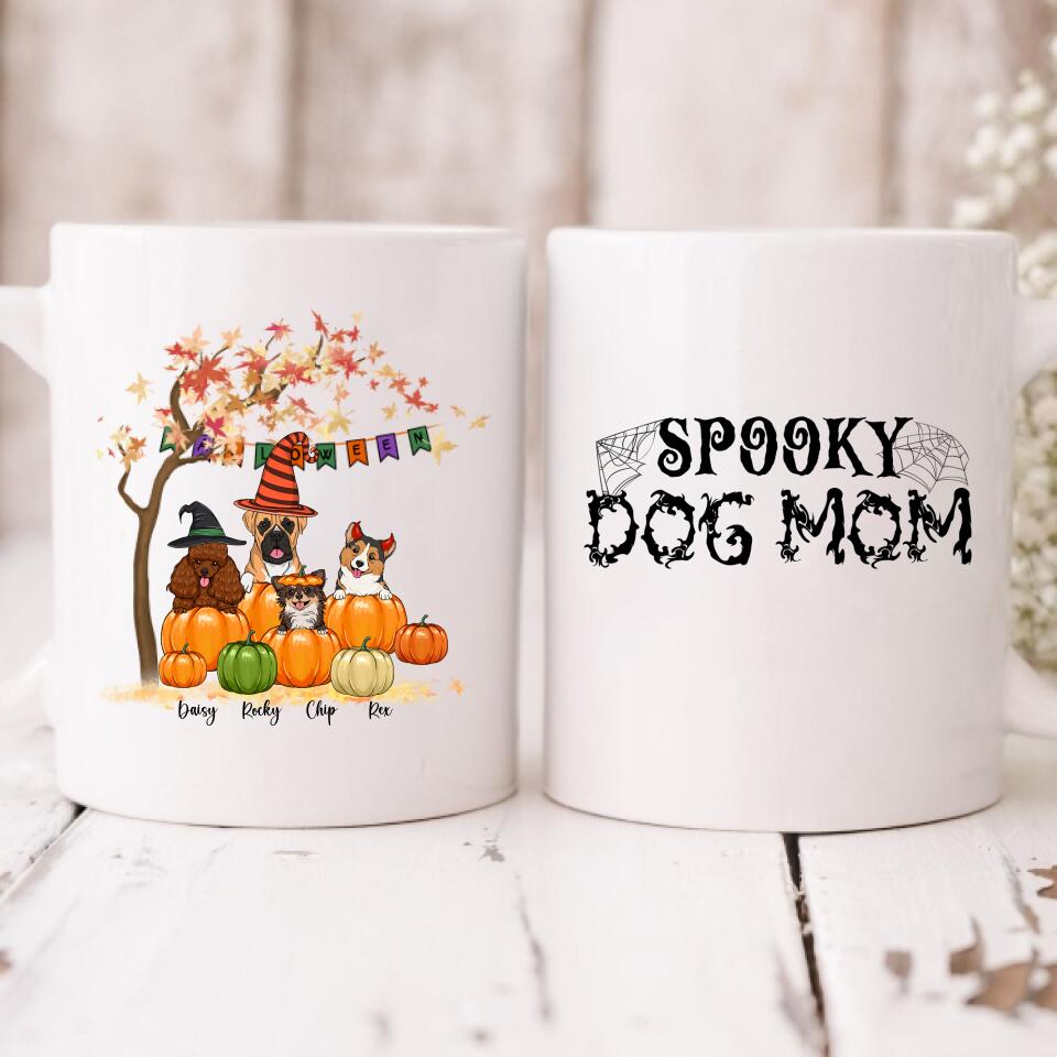 Halloween Puppies - " Spooky Dog mom " Personalized Mug - VIEN-CML-20220222-03