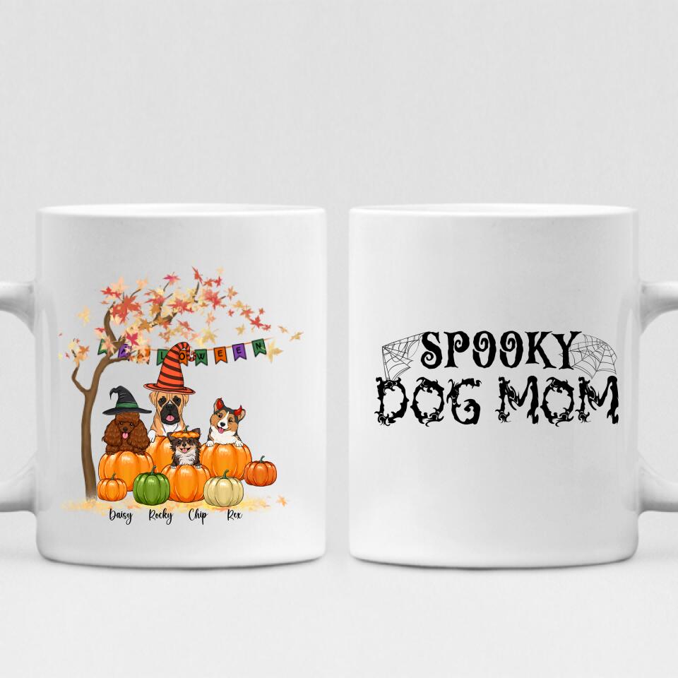 Halloween Puppies - " Spooky Dog mom " Personalized Mug - VIEN-CML-20220222-03