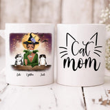 Halloween Girl With Cats - " Cat Mom " Personalized Mug - CUONG-CML-20220110-01