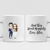 Wedding Cute Chibi - "And They Lived Happily Ever After" Personalized Mug - VIEN-CML-20220222-02