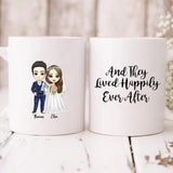 Wedding Cute Chibi - "And They Lived Happily Ever After" Personalized Mug - VIEN-CML-20220222-02